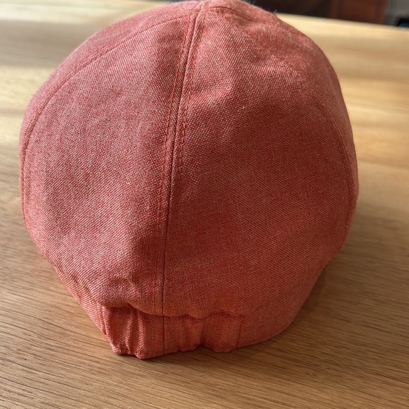 Girls Peach Pageboy Linen Hat - Perfect for Springtime. - Picture 3 of 6